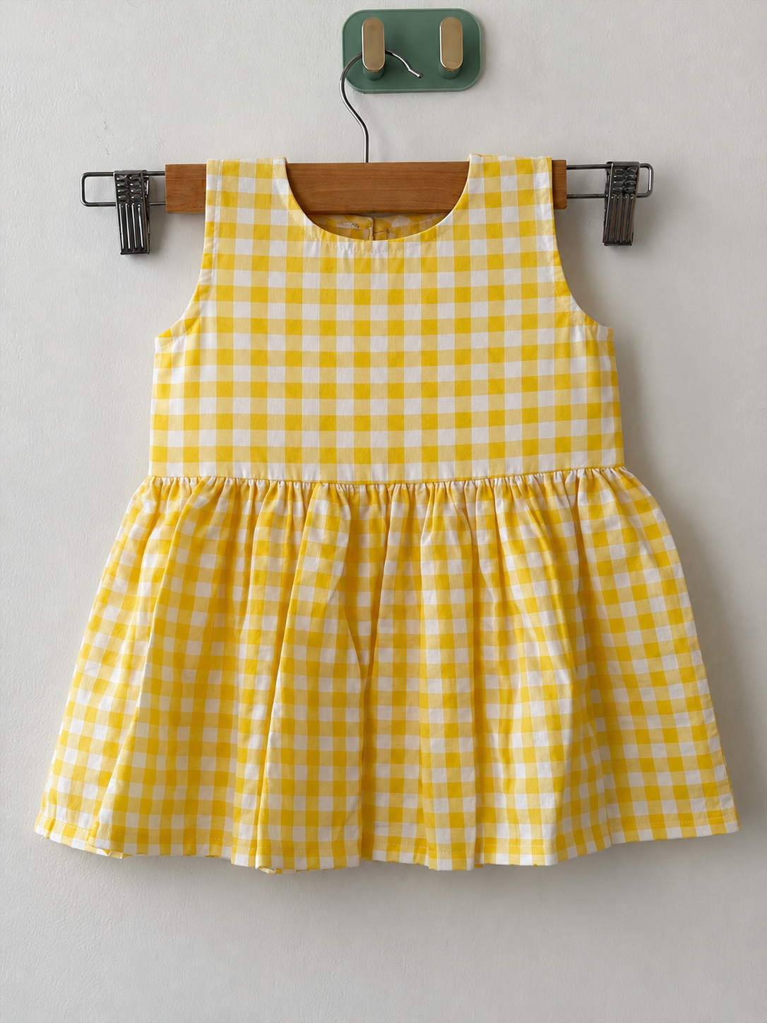 Honey Gingham Cotton Co-ord Set for Girls