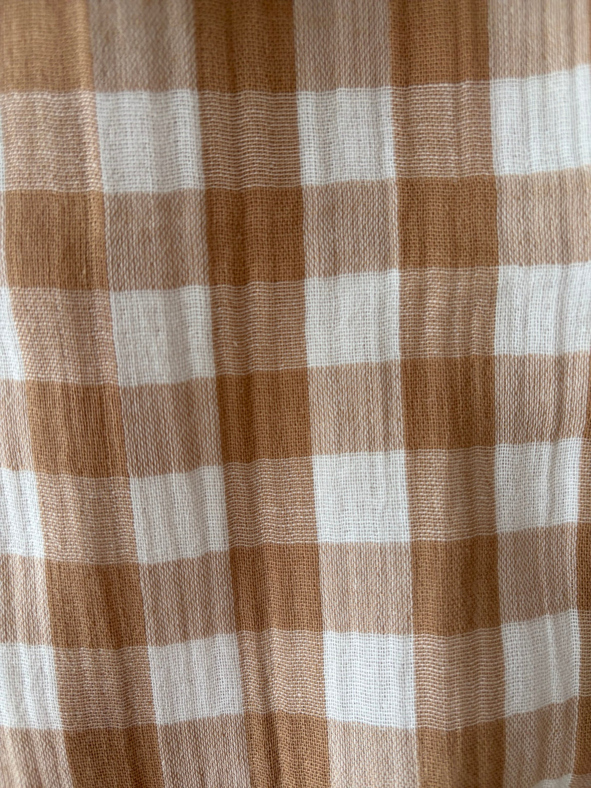 Embroidered Muslin Brown Gingham Co-ord Set